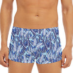 Blue Spring Butterfly Pattern Print Men's Short Boxer Briefs
