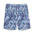 Blue Spring Butterfly Pattern Print Men's Athletic Shorts