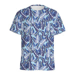 Blue Spring Butterfly Pattern Print Men's Sports T-Shirt