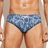 Blue Spring Butterfly Pattern Print Men's Swim Briefs