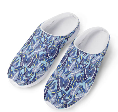 Blue Spring Butterfly Pattern Print Mesh Casual Shoes