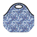 Blue Spring Butterfly Pattern Print Neoprene Lunch Bag