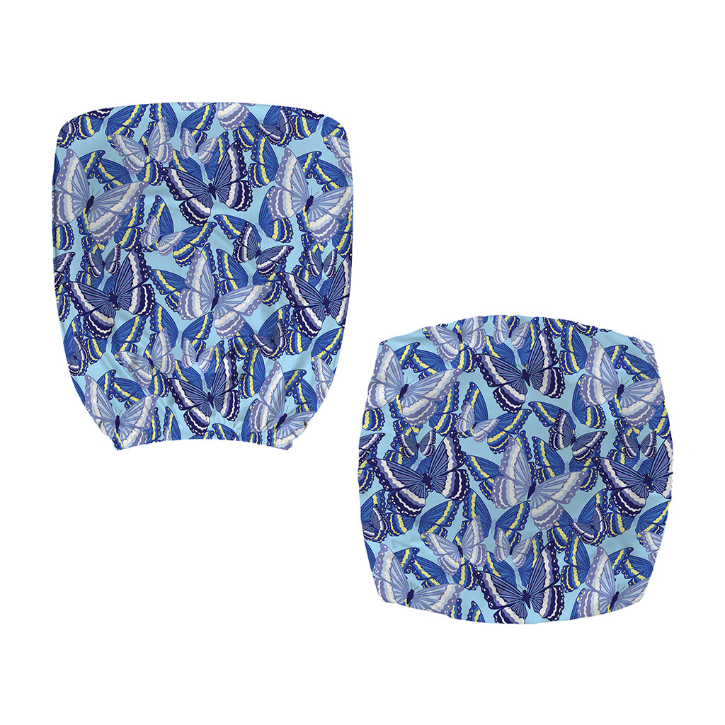 Blue Spring Butterfly Pattern Print Office Chair Cover