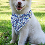 Blue Spring Butterfly Pattern Print Over The Collar Dog Bandana