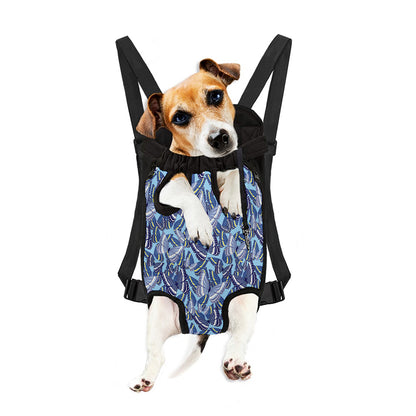 Blue Spring Butterfly Pattern Print Pet Carrier Backpack