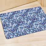 Blue Spring Butterfly Pattern Print Polyester Doormat
