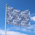 Blue Spring Butterfly Pattern Print Polyester Flag