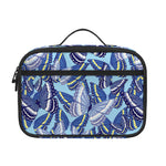 Blue Spring Butterfly Pattern Print Portable Lunch Bag