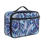 Blue Spring Butterfly Pattern Print Portable Lunch Bag