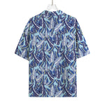 Blue Spring Butterfly Pattern Print Rayon Hawaiian Shirt