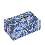 Blue Spring Butterfly Pattern Print Rectangle Tissue Box Cover