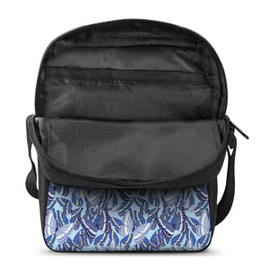 Blue Spring Butterfly Pattern Print Rectangular Crossbody Bag