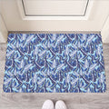 Blue Spring Butterfly Pattern Print Rubber Doormat