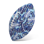 Blue Spring Butterfly Pattern Print Rugby Ball