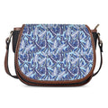 Blue Spring Butterfly Pattern Print Saddle Bag
