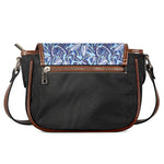 Blue Spring Butterfly Pattern Print Saddle Bag