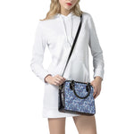 Blue Spring Butterfly Pattern Print Shoulder Handbag