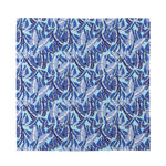 Blue Spring Butterfly Pattern Print Silk Bandana