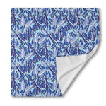 Blue Spring Butterfly Pattern Print Silk Bandana