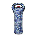 Blue Spring Butterfly Pattern Print Single Neoprene Wine Tote
