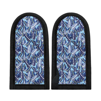 Blue Spring Butterfly Pattern Print Skillet Handle Cover