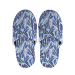 Blue Spring Butterfly Pattern Print Slippers