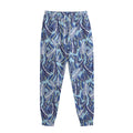 Blue Spring Butterfly Pattern Print Sweatpants