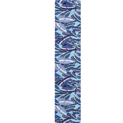 Blue Spring Butterfly Pattern Print Table Runner