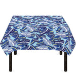 Blue Spring Butterfly Pattern Print Tablecloth