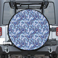 Blue Spring Butterfly Pattern Print Tire Cover
