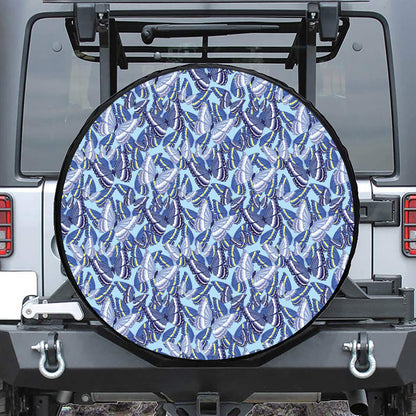 Blue Spring Butterfly Pattern Print Tire Cover