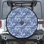 Blue Spring Butterfly Pattern Print Tire Cover With Camera Hole