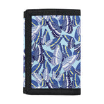 Blue Spring Butterfly Pattern Print Trifold Wallet