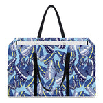 Blue Spring Butterfly Pattern Print Utility Tote Bag