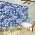 Blue Spring Butterfly Pattern Print Wall Sticker