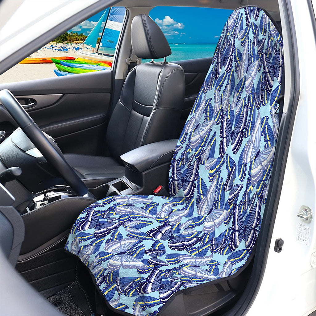Blue Spring Butterfly Pattern Print Waterproof Car Seat Cover