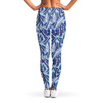 Blue Spring Butterfly Pattern Print Women's Leggings