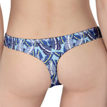 Blue Spring Butterfly Pattern Print Women's Thong