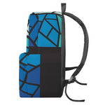 Blue Stained Glass Cross Print Backpack
