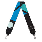 Blue Stained Glass Cross Print Bag Strap