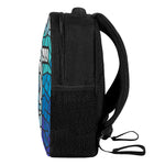 Blue Stained Glass Cross Print Casual Backpack