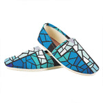 Blue Stained Glass Cross Print Casual Shoes
