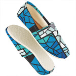 Blue Stained Glass Cross Print Casual Shoes