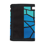 Blue Stained Glass Cross Print Trifold Wallet