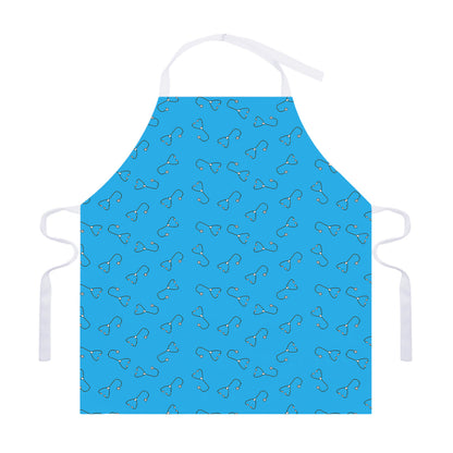 Blue Stethoscope Pattern Print Adjustable Apron