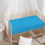 Blue Stethoscope Pattern Print Baby Crib Sheet