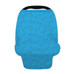 Blue Stethoscope Pattern Print Baby Seat Cover