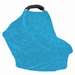 Blue Stethoscope Pattern Print Baby Seat Cover