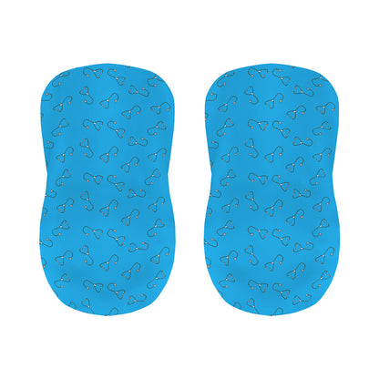Blue Stethoscope Pattern Print Bar Stool Covers