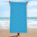 Blue Stethoscope Pattern Print Beach Towel